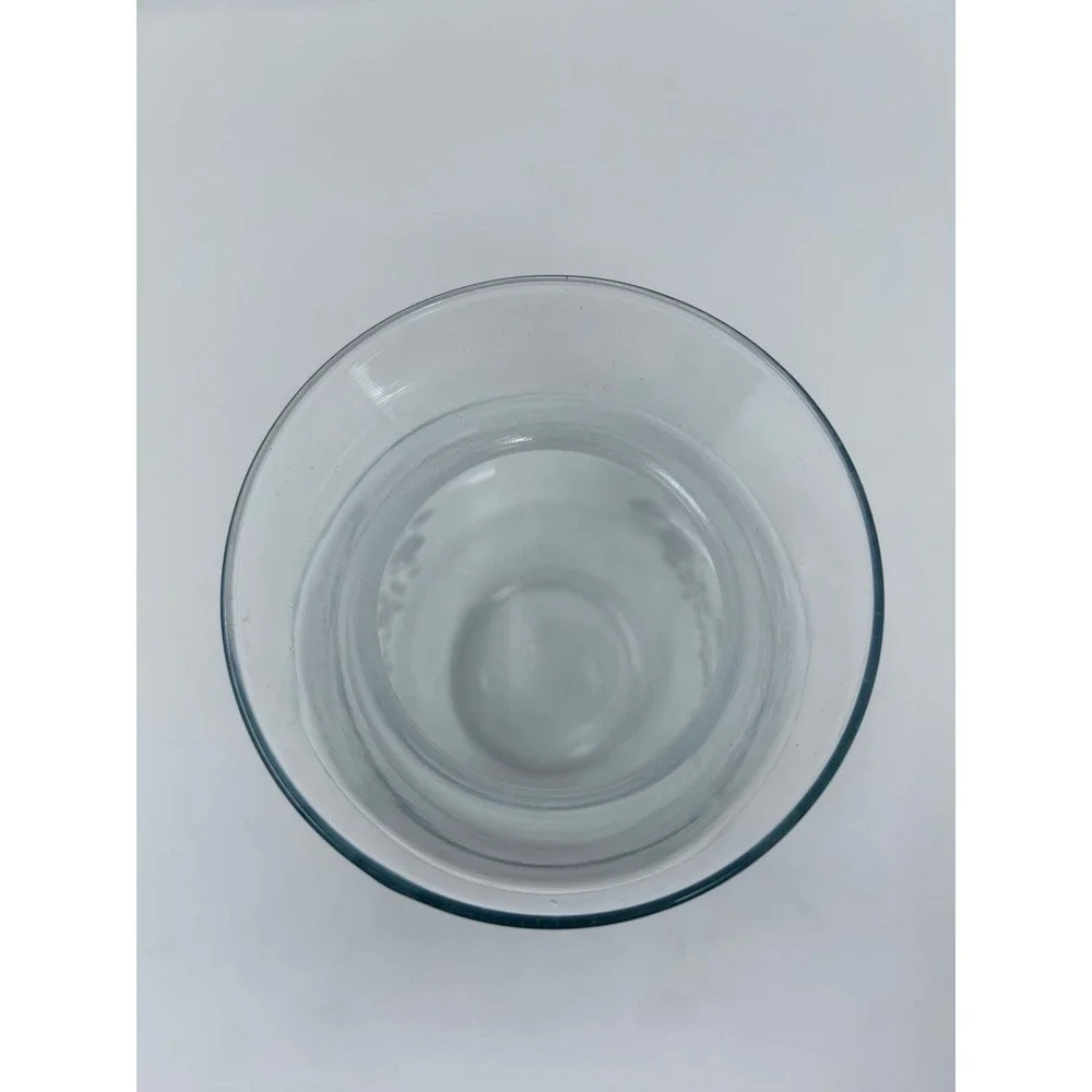 Clear Glass Floral Design Vase‎ 8